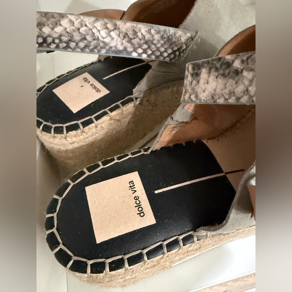 Dolce Vita Multicolor Marlo wedge platform espadrille sandals (10 M) (read) - Picture 4 of 16